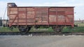 A Deutsche Reichsbahn, goods wagon, one type of rail car used for deportations in Auschwitz IIÃ¢â¬âBirkenau concentration camp